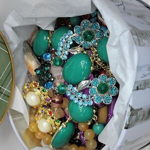 Colorful Jewelry Bundle in Decorative Tin